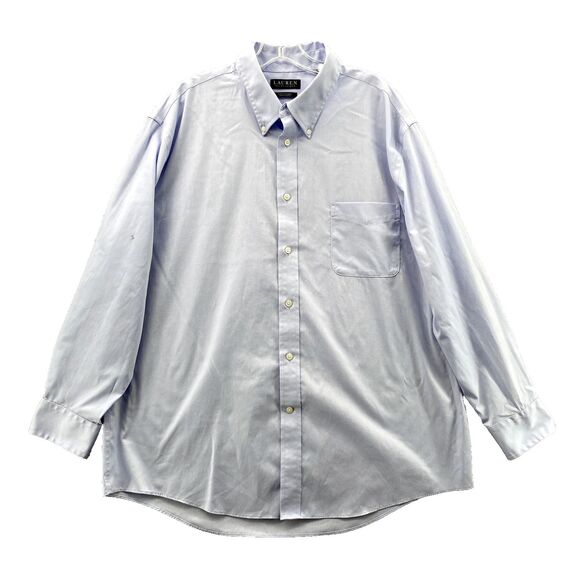 Lauren Ralph Lauren Dress Shirt Mens XL Blue Preppy Black Label Corp core Formal - Picture 1 of 11